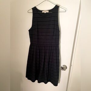 Navy Blue LOFT Cotton Sleeveless Dress